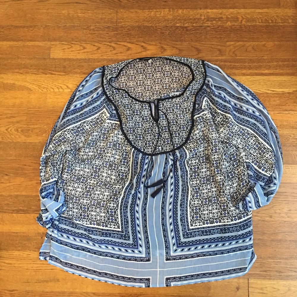 Rose & Olive 1X Blouse. Sheer with under tank